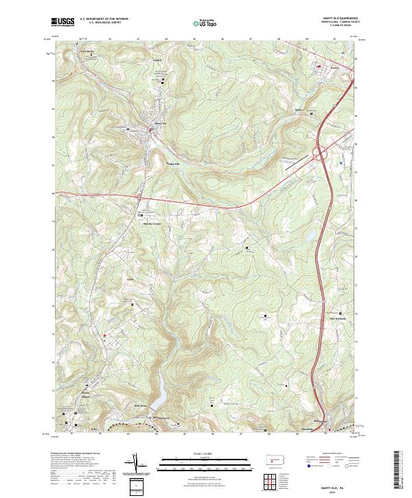 Nanty Glo, PA — USGS 7.5-minute topo (2023)