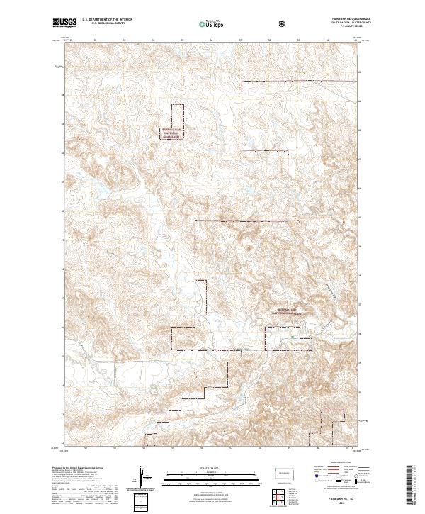 Fairburn NE, SD — USGS 7.5-minute topo (2021)