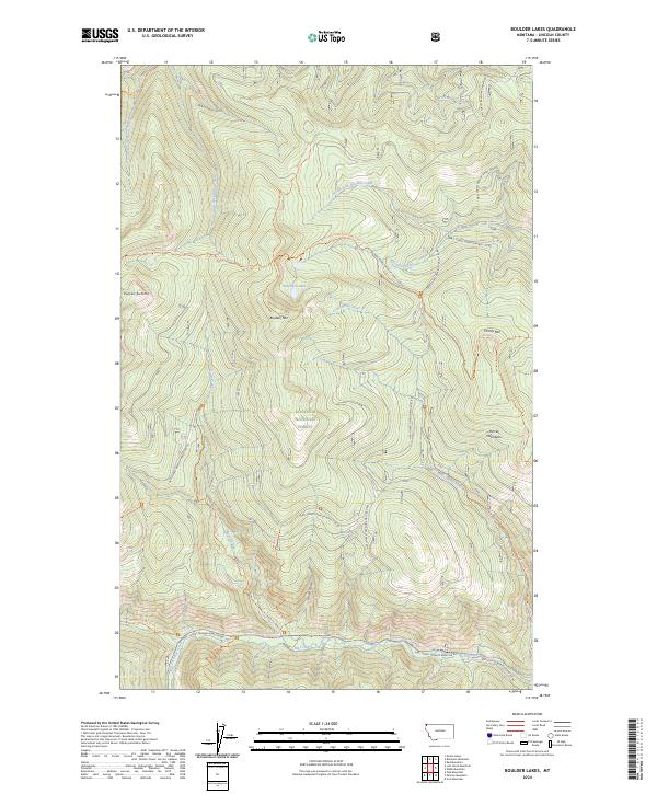 Boulder Lakes, MT — USGS 7.5-minute topo (2024)