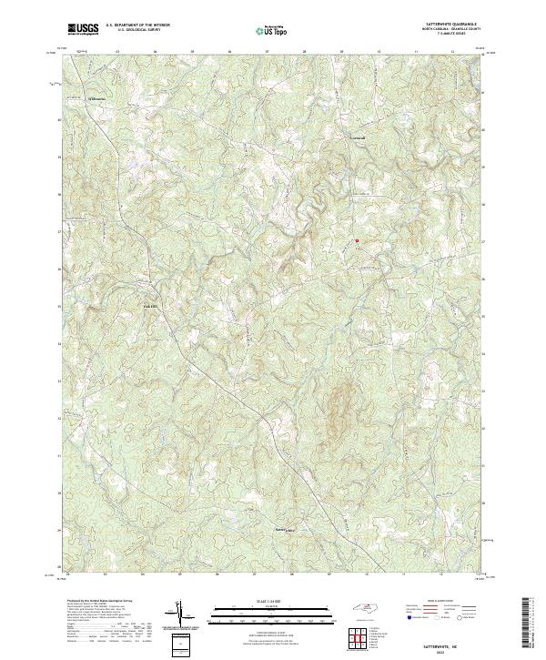 Satterwhite, NC — USGS 7.5-minute topo (2022)