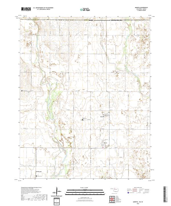 Amorita, OK-KS — USGS 7.5-minute topo (2022)