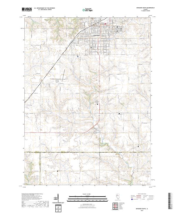 Kewanee South, IL — USGS 7.5-minute topo (2024)