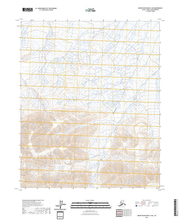 Mount Michelson C-2 NE, AK — USGS 7.5-minute topo (2023)