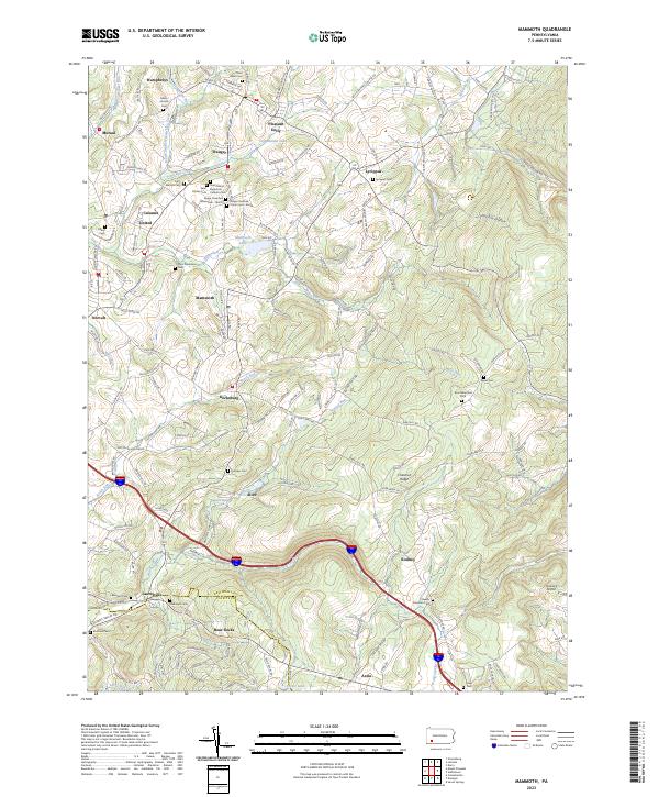 Mammoth, PA — USGS 7.5-minute topo (2023)