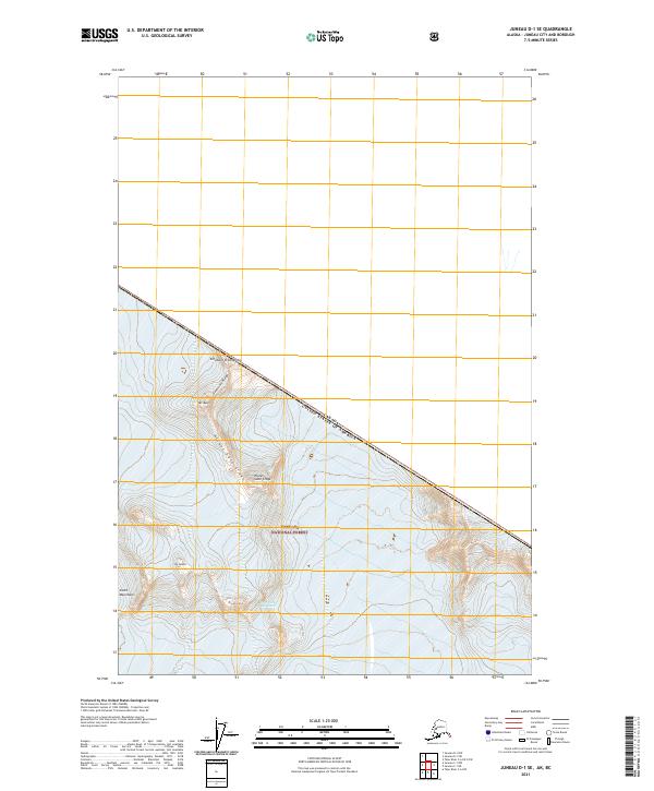 Juneau D-1 SE, AK-BC — USGS 7.5-minute topo (2021)