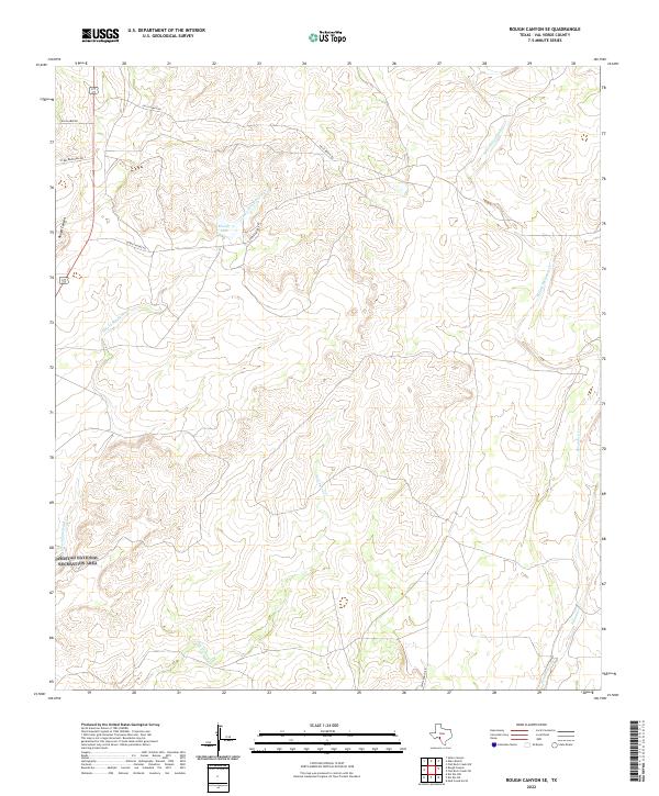 Rough Canyon SE, TX — USGS 7.5-minute topo (2022)