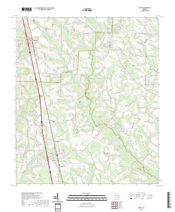Lenox, GA — USGS 7.5-minute topo (2024)