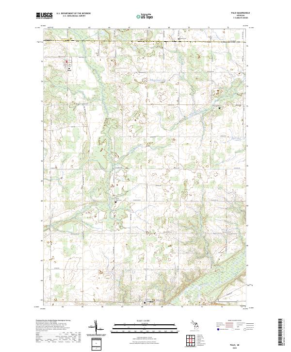 Palo, MI — USGS 7.5-minute topo (2023)