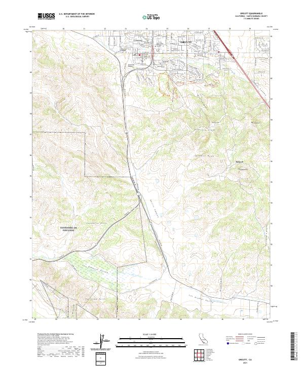 Orcutt, CA — USGS 7.5-minute topo (2021)