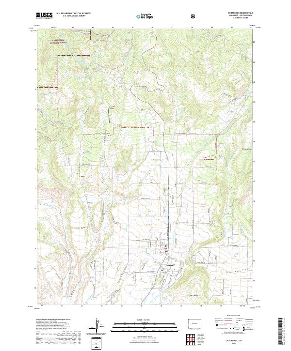 Cedaredge, CO — USGS 7.5-minute topo (2022)