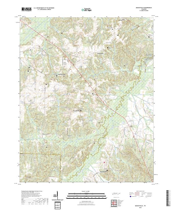 Manleyville, TN — USGS 7.5-minute topo (2022)