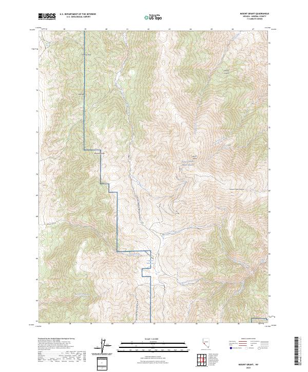 Mount Grant, NV — USGS 7.5-minute topo (2023)