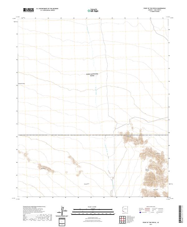 Point of the Pintas, AZ — USGS 7.5-minute topo (2021)