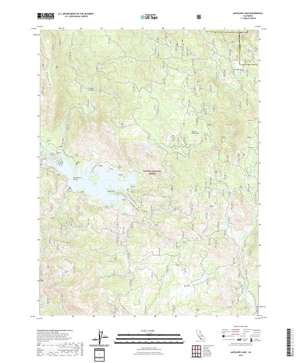 Antelope Lake, CA — USGS 7.5-minute topo (2022)