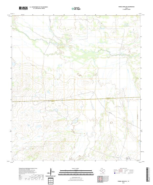 Piedra Creek SW, TX — USGS 7.5-minute topo (2022)