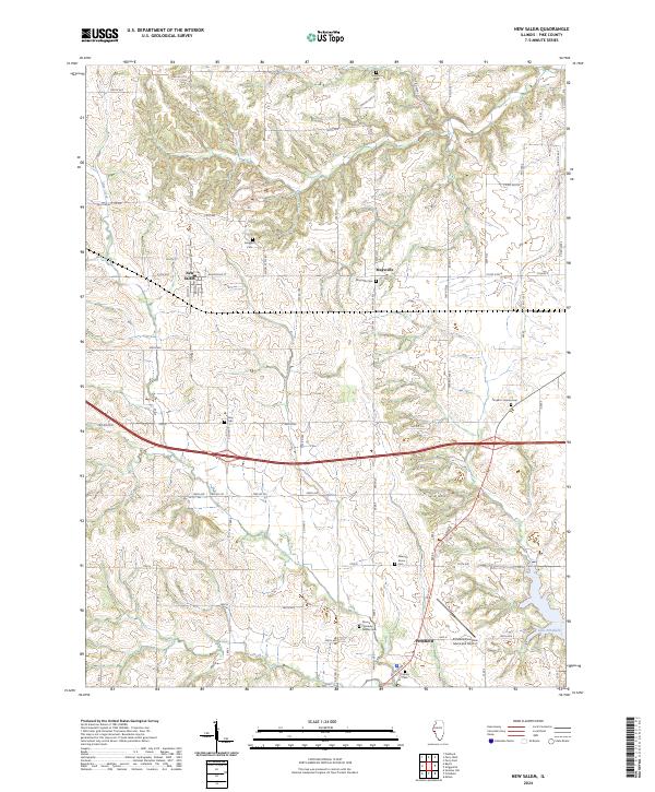 New Salem, IL — USGS 7.5-minute topo (2024)