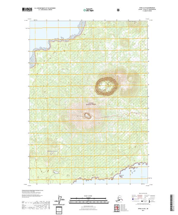 Sitka A-6 SE, AK — USGS 7.5-minute topo (2021)