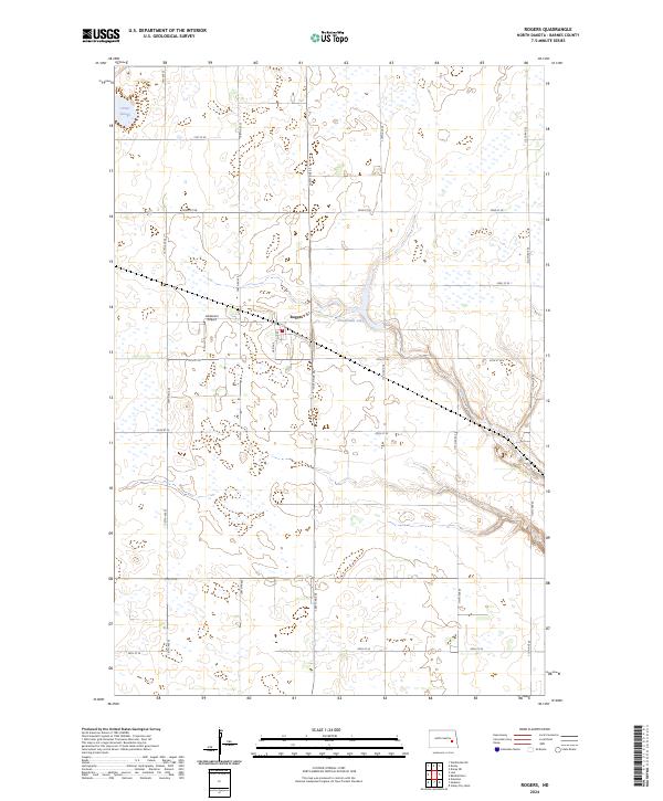Rogers, ND — USGS 7.5-minute topo (2024)