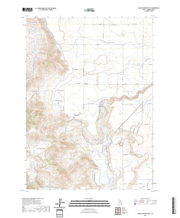 Grace Power Plant, ID — USGS 7.5-minute topo (2023)