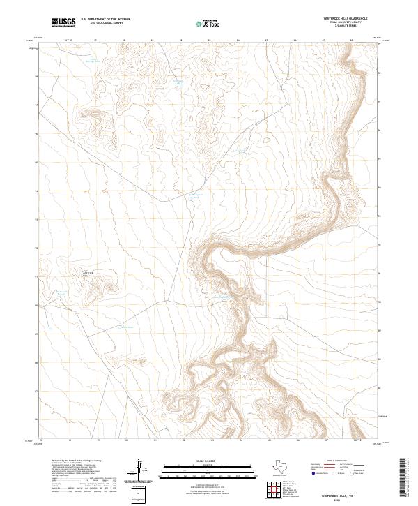 Whiterock Hills, TX — USGS 7.5-minute topo (2022)