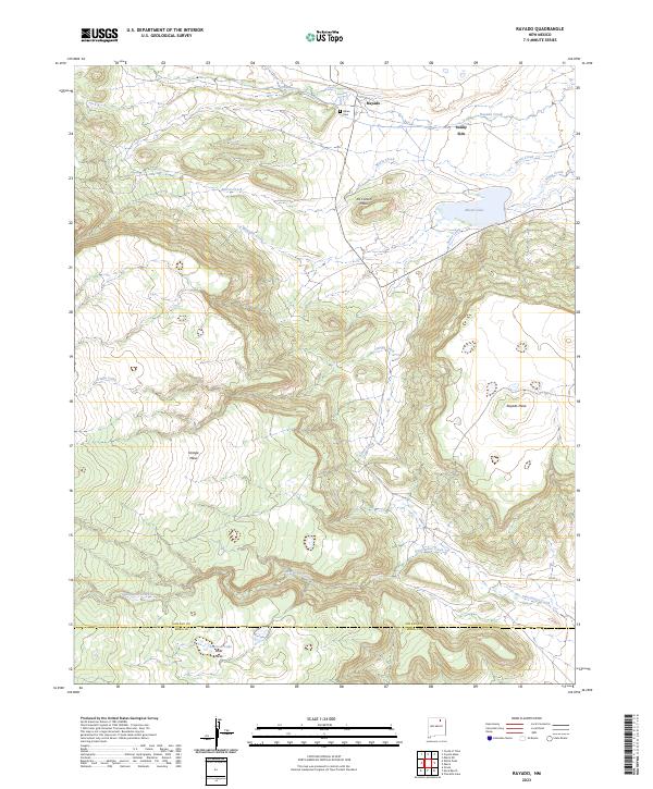Rayado, NM — USGS 7.5-minute topo (2023)