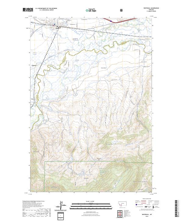 Whitehall, MT — USGS 7.5-minute topo (2024)