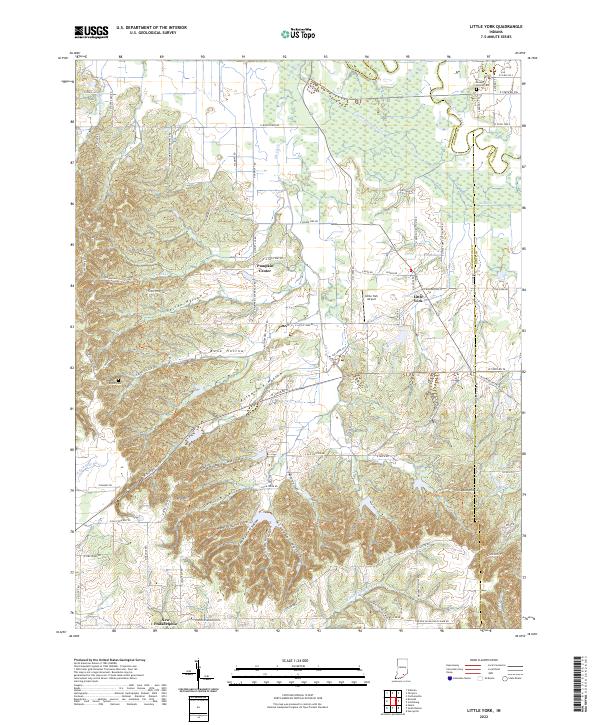 Little York, IN — USGS 7.5-minute topo (2022)