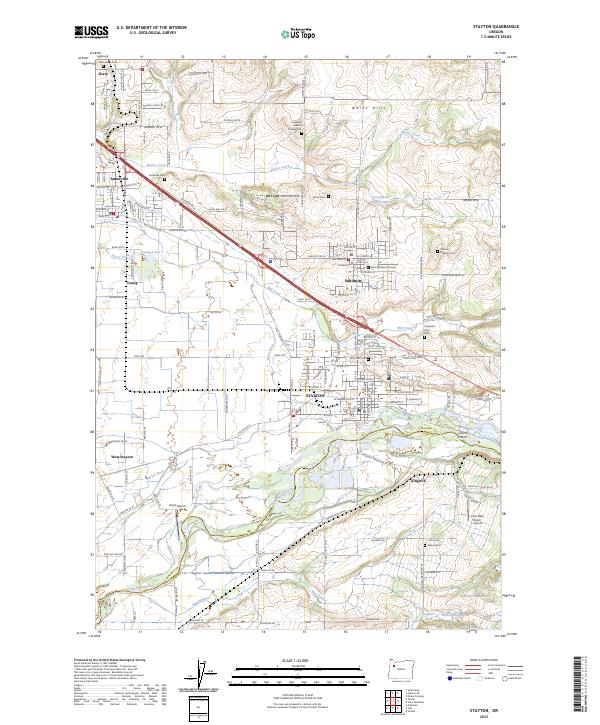 Stayton, OR — USGS 7.5-minute topo (2023)