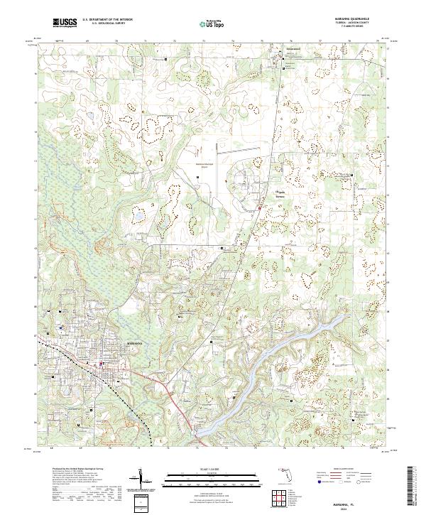 Marianna, FL — USGS 7.5-minute topo (2024)