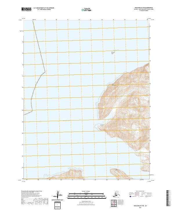 Unalaska B-4 NE, AK — USGS 7.5-minute topo (2021)
