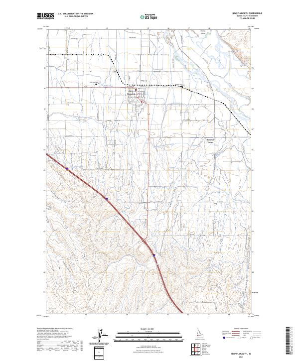 New Plymouth, ID — USGS 7.5-minute topo (2023)