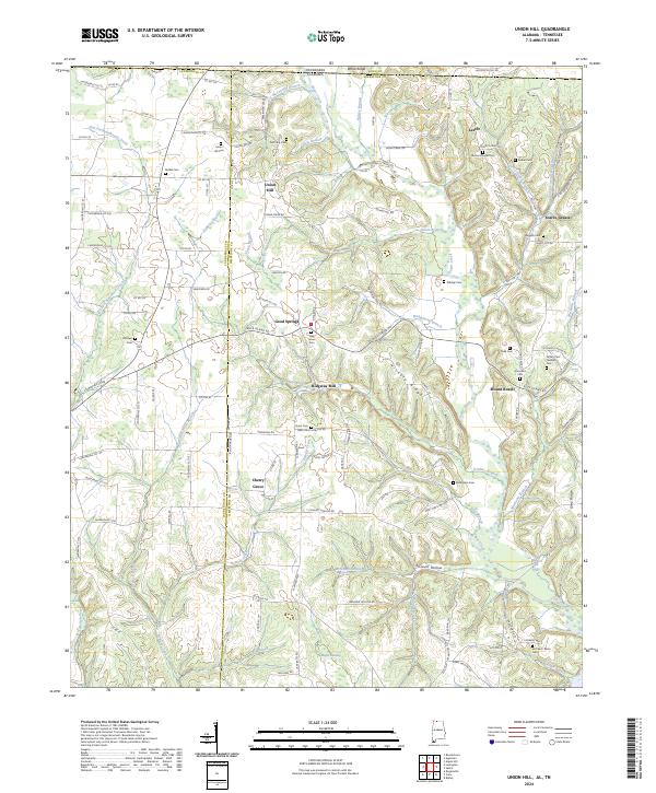 Union Hill, AL-TN — USGS 7.5-minute topo (2024)