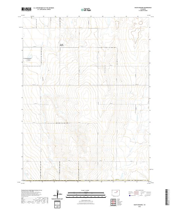 South Roggen, CO — USGS 7.5-minute topo (2022)