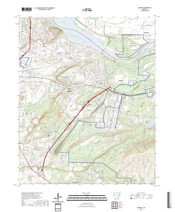 Barling, AR — USGS 7.5-minute topo (2024)
