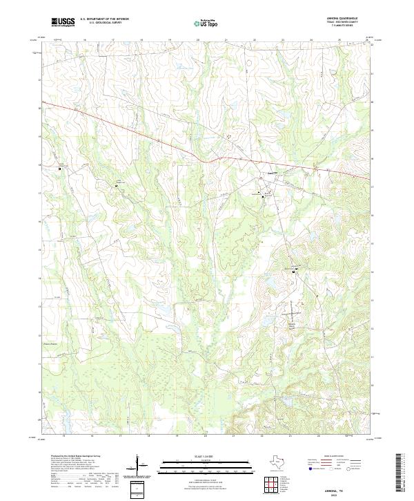 Annona, TX — USGS 7.5-minute topo (2022)