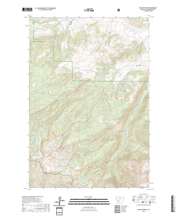 Willow Swamp, MT — USGS 7.5-minute topo (2024)