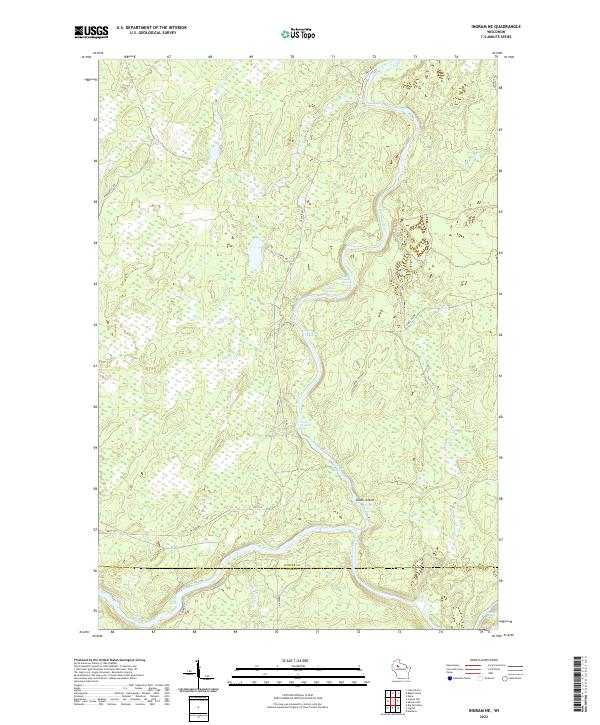 Ingram NE, WI — USGS 7.5-minute topo (2022)