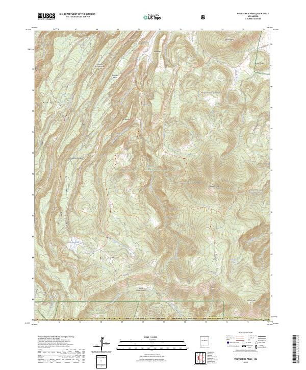 Polvadera Peak, NM — USGS 7.5-minute topo (2023)