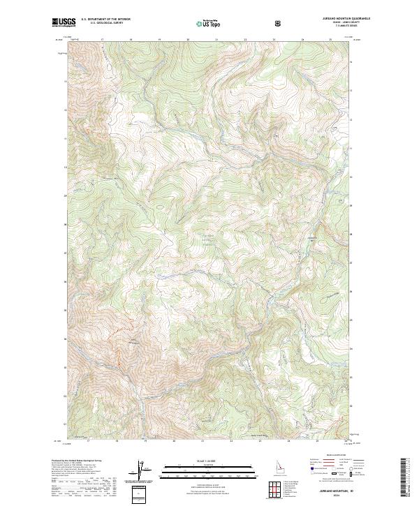 Jureano Mountain, ID — USGS 7.5-minute topo (2024)