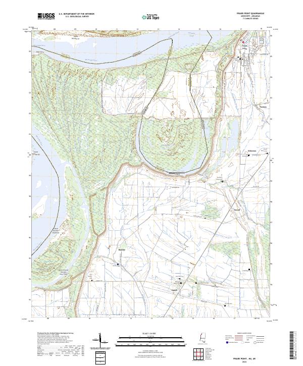 Friars Point, MS-AR — USGS 7.5-minute topo (2024)