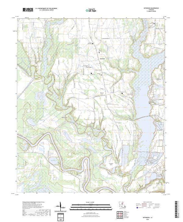 Extension, LA — USGS 7.5-minute topo (2024)