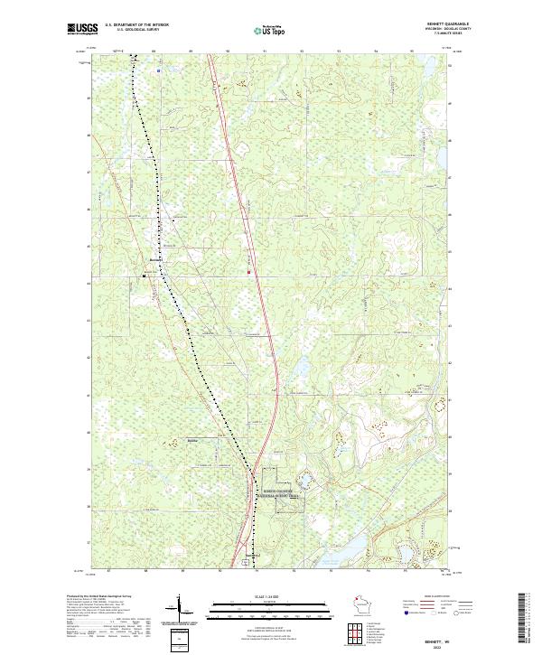 Bennett, WI — USGS 7.5-minute topo (2022)