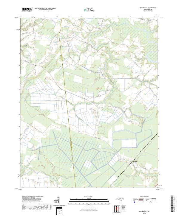 Center Hill, NC — USGS 7.5-minute topo (2022)