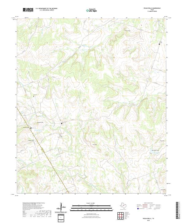 Pecan Wells, TX — USGS 7.5-minute topo (2022)