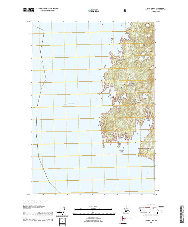 Sitka D-8 NW, AK — USGS 7.5-minute topo (2021)