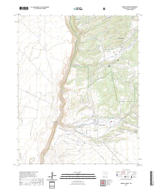 Arroyo Hondo, NM — USGS 7.5-minute topo (2023)