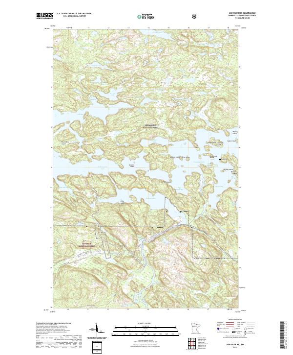 Ash River NE, MN — USGS 7.5-minute topo (2022)