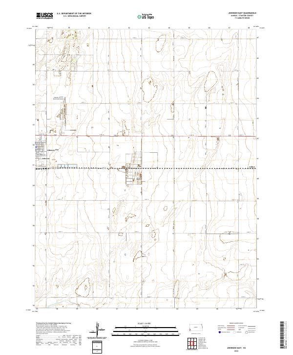 Johnson East, KS — USGS 7.5-minute topo (2022)