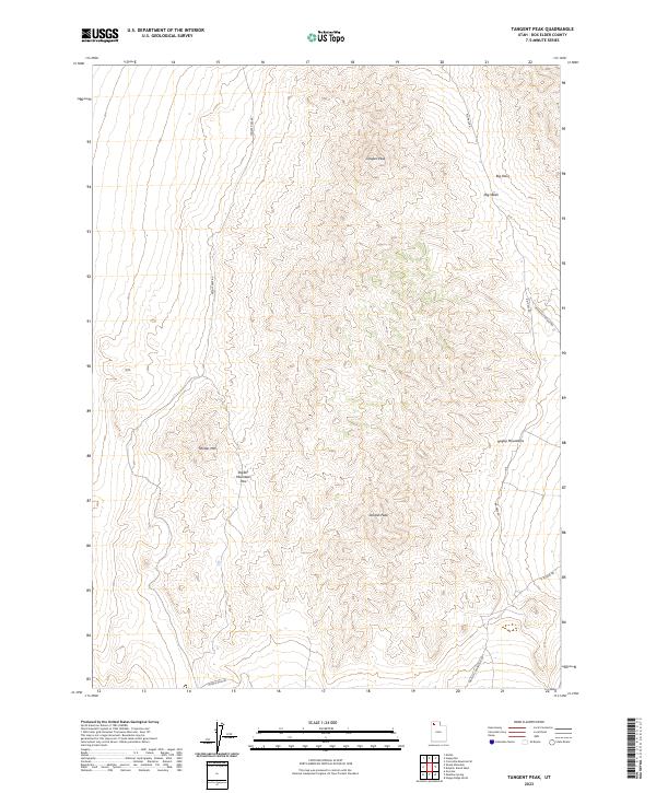 Tangent Peak, UT — USGS 7.5-minute topo (2023)
