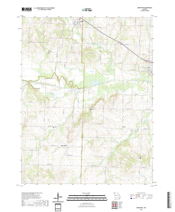 Creighton, MO — USGS 7.5-minute topo (2021)